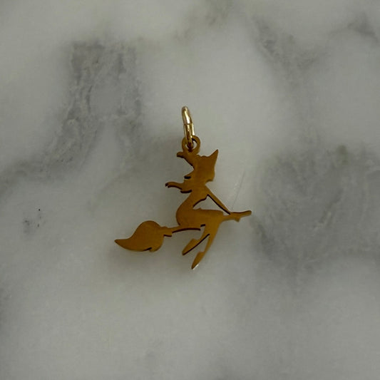 I'm On My Way Witches GOLD Charm (SURPRISE)