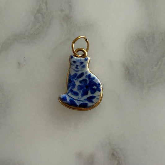 Baklava Blue + White Kitty Charm (SURPRISE)
