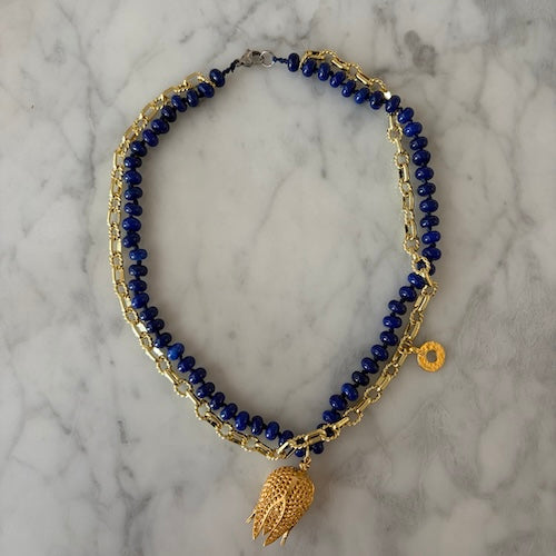 Turkish Tulip Lapis Necklace (SURPRISE)