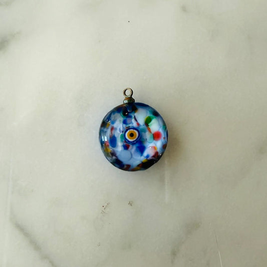 Evil Eye Glass Round Charm-TURKEY (SURPRISE)