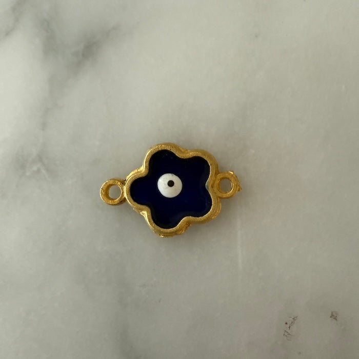 Evil Eye Blue Floral Connector Charm-TURKEY (SURPRISE)