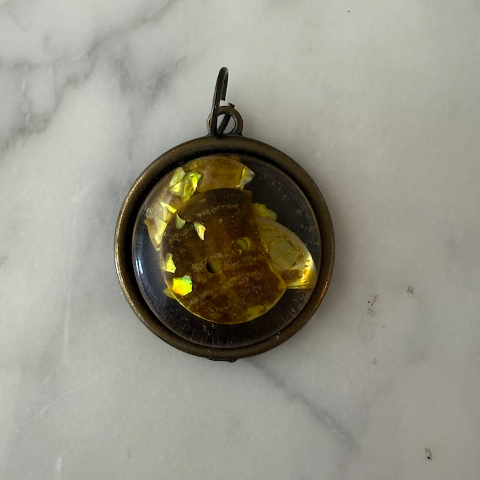 Round Encased Glass Charm-TURKEY (SURPRISE)