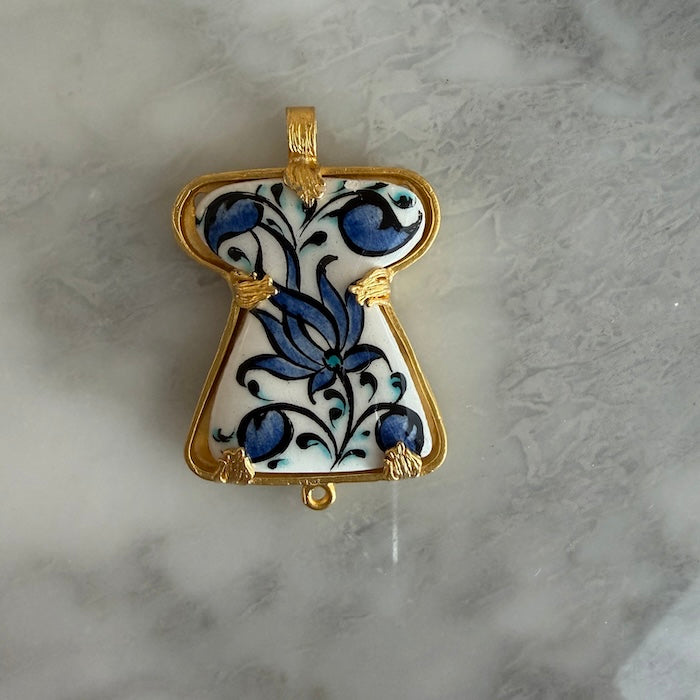All Blue Florals Ottoman Miniatures Turkish Pendant (SURPRISE)