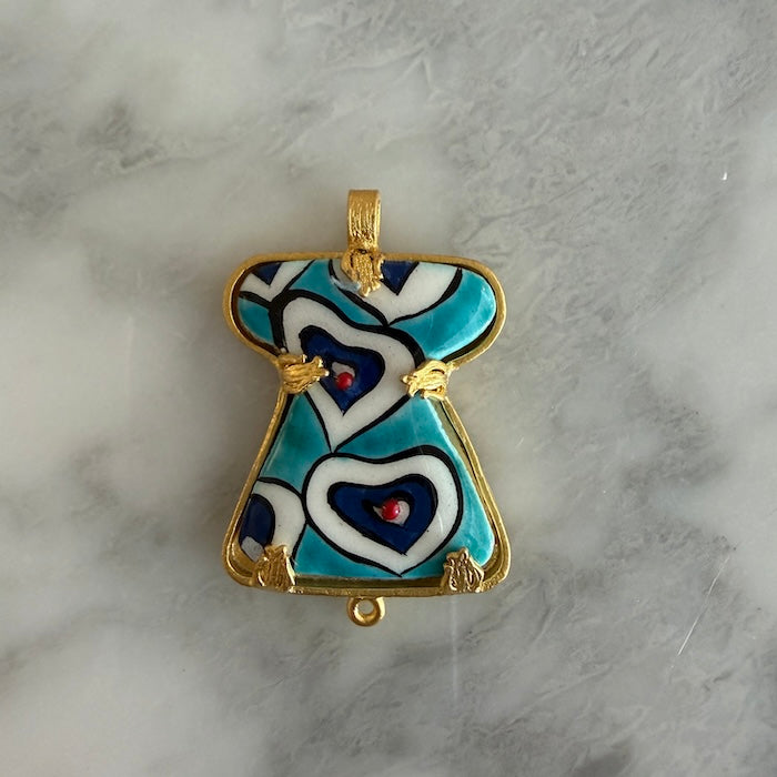 Evil Eye Heart Ottoman Miniatures Turkish Pendant (SURPRISE)