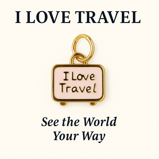 I Love Travel Suitcase Charm - See The World Your Way