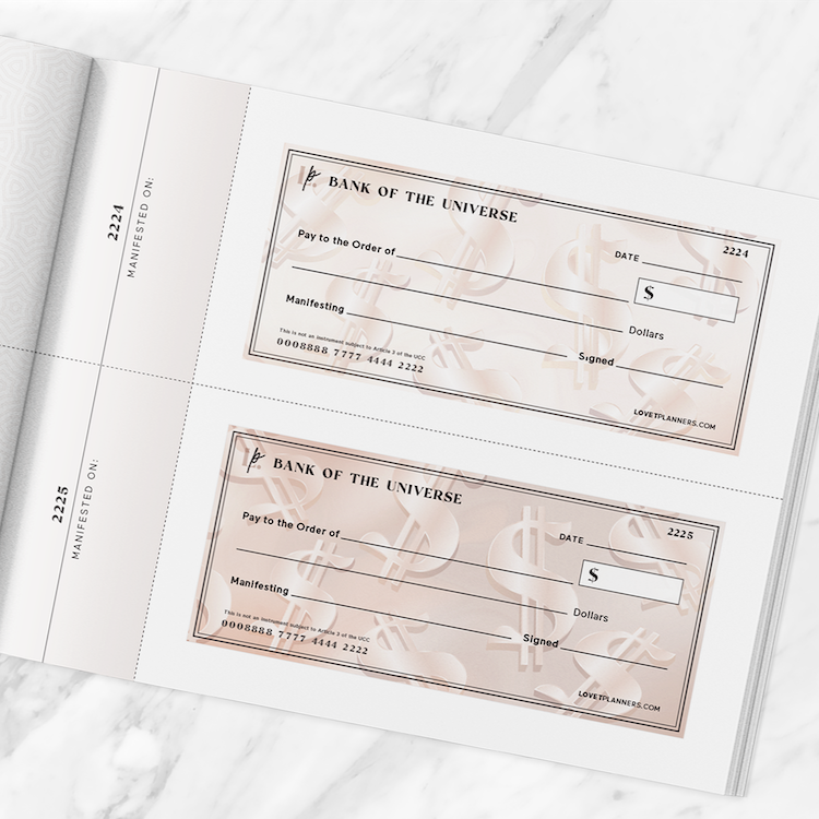 Bank of the Universe Checkbook