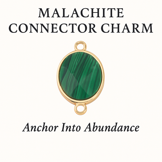 Malachite Connector Charm - Anchor Into Abundance