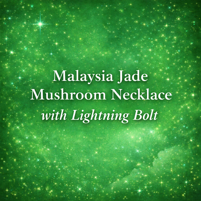 Malaysia Jade Mushroom Necklace-Lightning Bolt (Grounded Power)