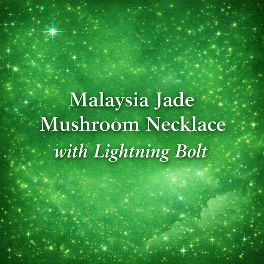 Malaysia Jade Mushroom Necklace-Lightning Bolt (Grounded Power)
