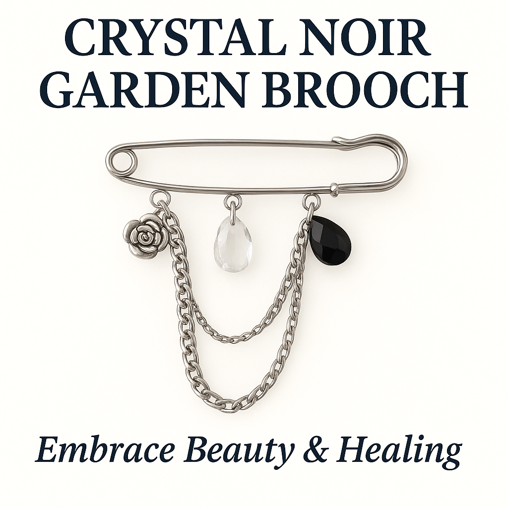 Crystal Noir Garden Brooch (CORE COLLECTION)