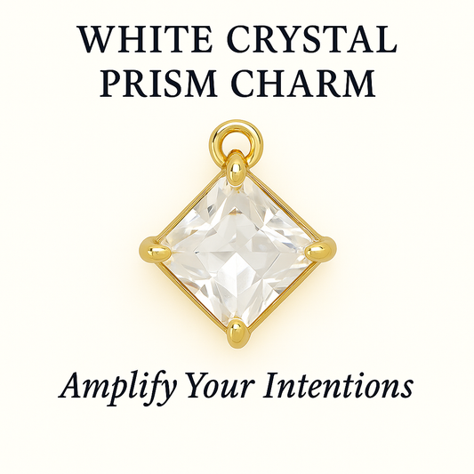 White Crystal Prism Charm – Amplify Your Intentions