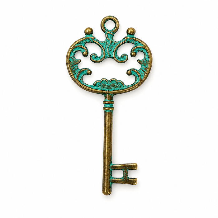 Skeleton Key Charm - Antiqued Finish (SURPRISE)