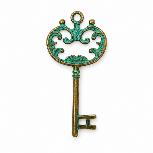 Skeleton Key Charm - Antiqued Finish (SURPRISE)