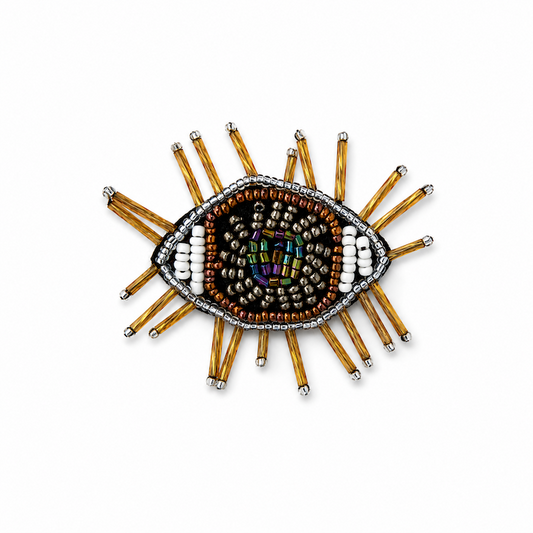 Beaded Evil Eye Brooch (CORE COLLECTION)