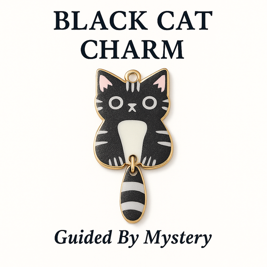 Black And White Cat Charm – Guided By Mystery