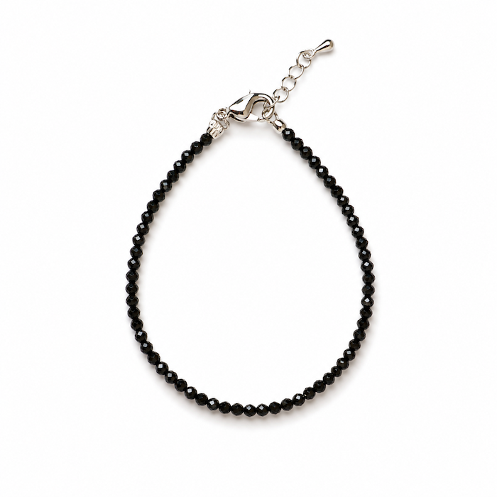 Dainty Black Spinel Beaded Bracelet (CORE COLLECTION)