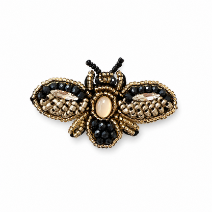 Beaded Bee Crystal Brooch (CORE COLLECTION)