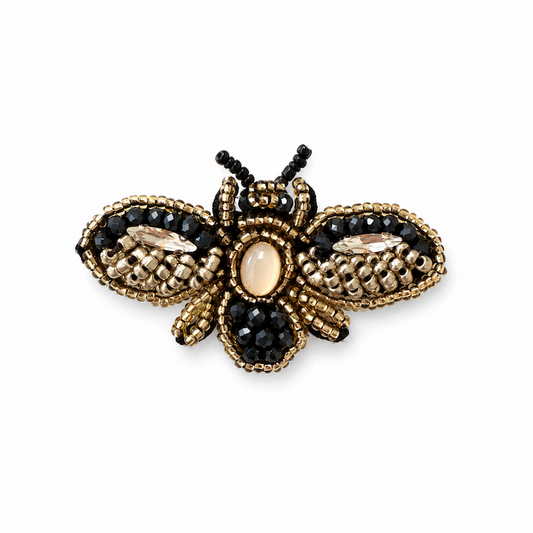 Beaded Bee Crystal Brooch (CORE COLLECTION)