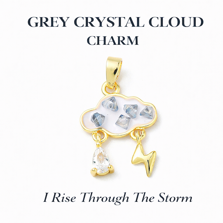 Grey Crystal Cloud Charm