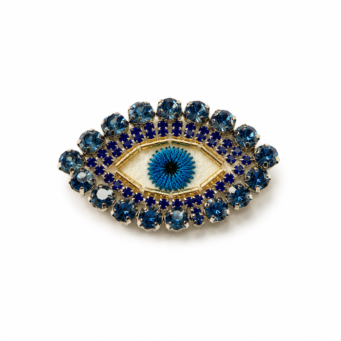 Blue Evil Eye Crystal Patch Brooch (CORE COLLECTION)