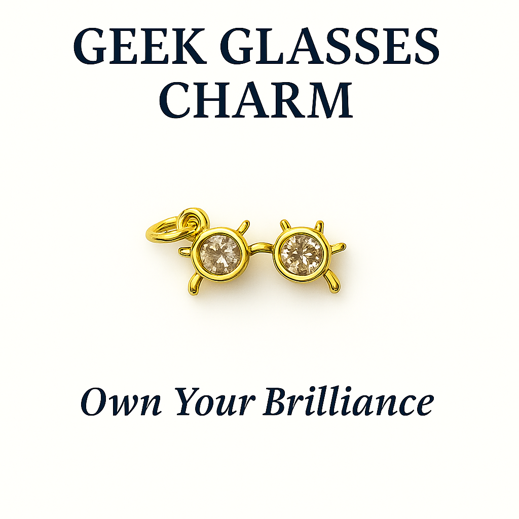 Geeky Glasses Charm - Own Your Brilliance