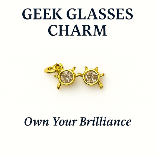 Geeky Glasses Charm - Own Your Brilliance