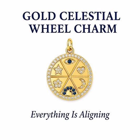 Gold Celestial Wheel Charm