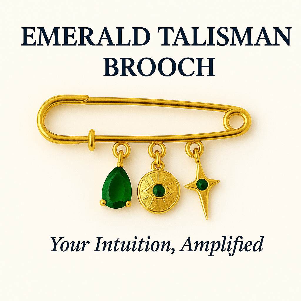 Emerald Crystal Talisman Brooch (CORE COLLECTION)