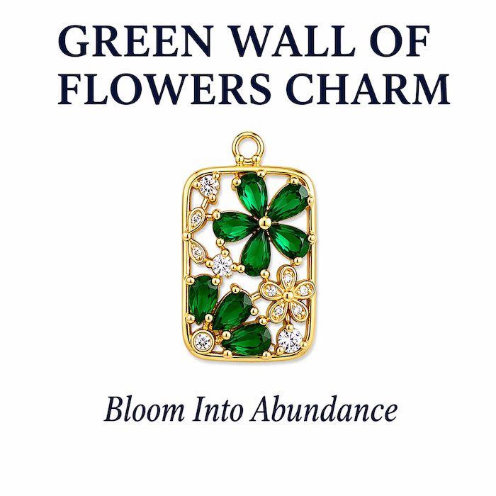Green Wall of Flowers Charm