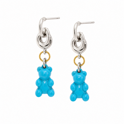 Silver Circle Twist Earrings - (Earrings + 2 Charms) - (Pick Your Charms on TT LIVE)