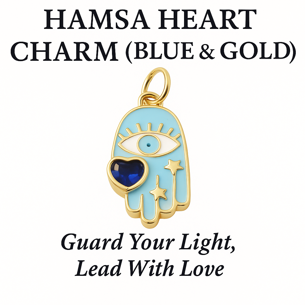 Hamsa Heart Charm LUX  – Guard Your Light