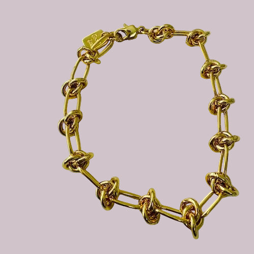 GOLD Lovet Knot Link BRACELET Bundle - (3 Charms)
