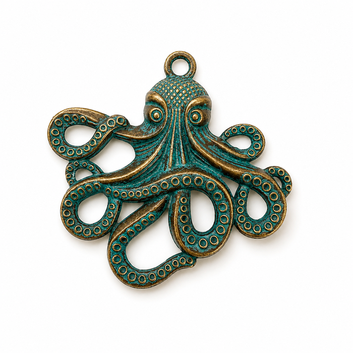 Octopus Charm - Antiqued Finish (SURPRISE)