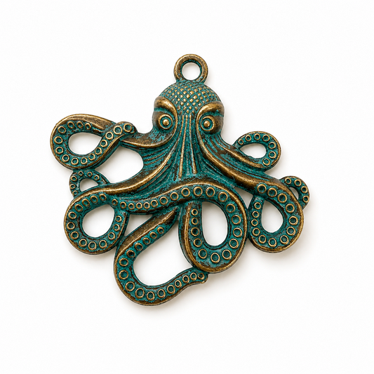 Octopus Charm - Antiqued Finish (SURPRISE)