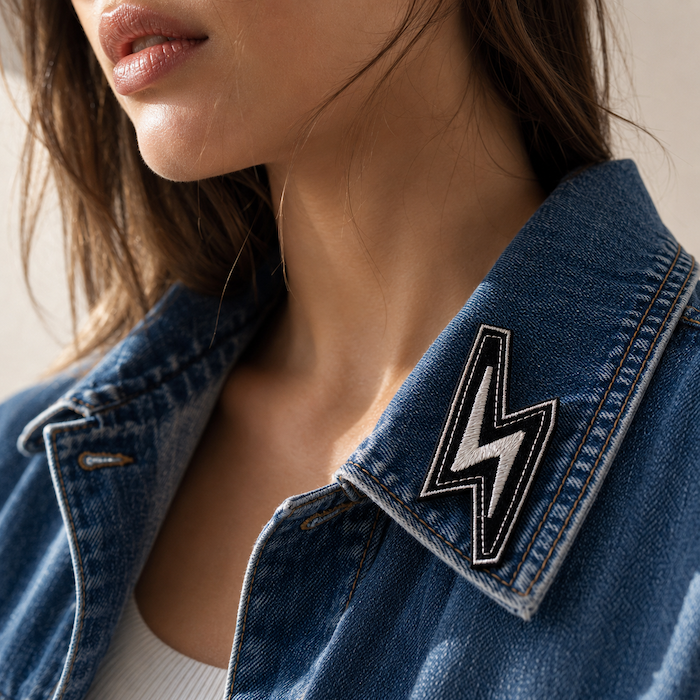 Black +White Lightning Brooch (CORE COLLECTION)