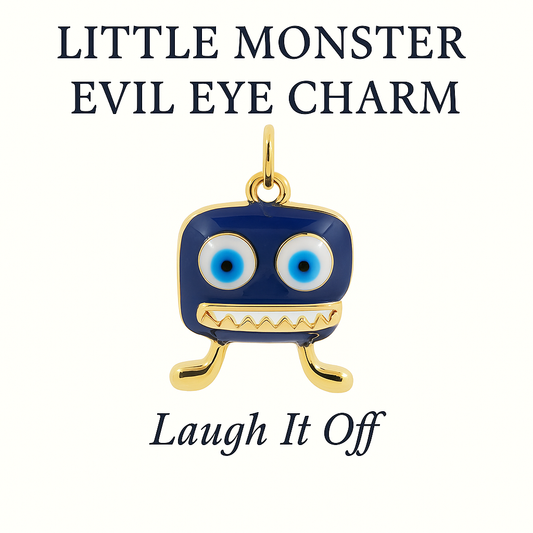 Little Monster Evil Eye Charm BLUE – Laugh It Off