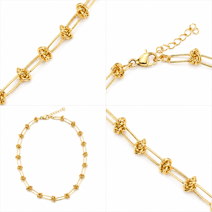Lovet Knot Link Necklace Bundle - (Chain + 6 Charms) TT LIVE