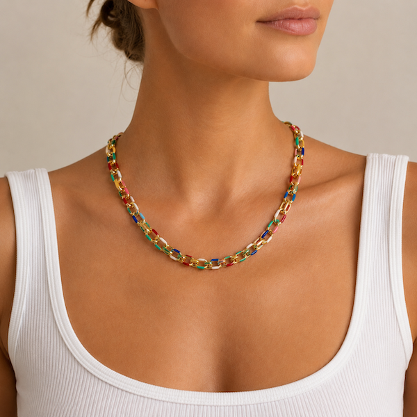 Lux Enamel Necklace Bundle (5 Charms)