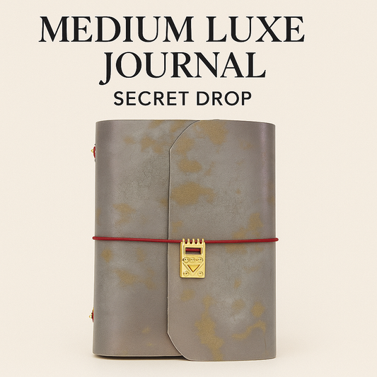 Medium A5 Luxe Leather Journal (WITH DELUXE CHARMS)