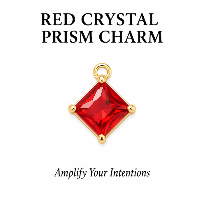 Red Crystal Prism Charm