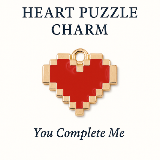Red Heart Puzzle Charm – You Complete Me