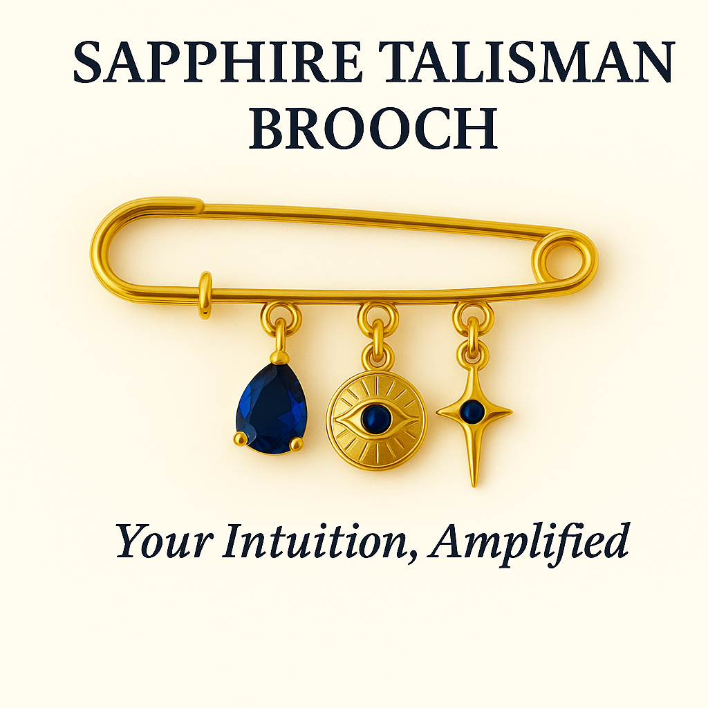 Sapphire Crystal Talisman Brooch (CORE COLLECTION)