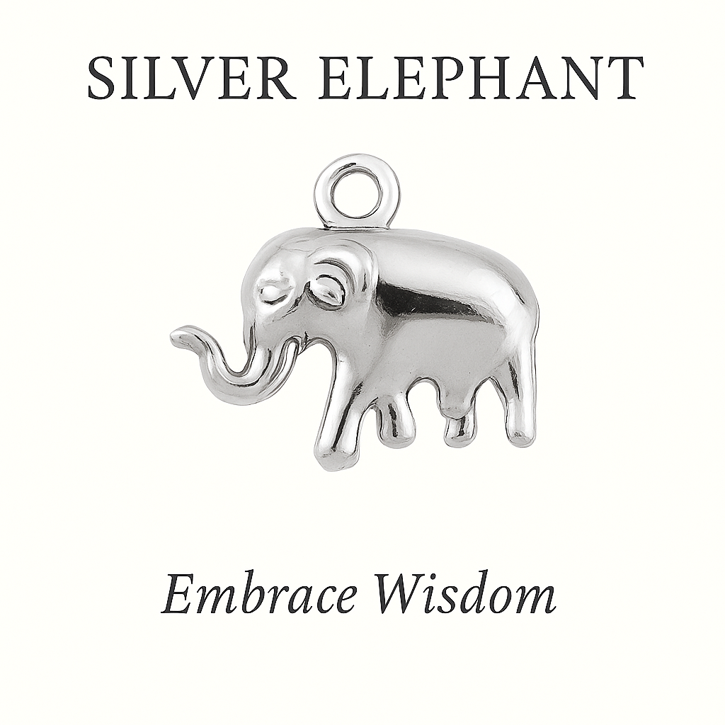 Elephant Charm SILVER - Embrace Wisdom