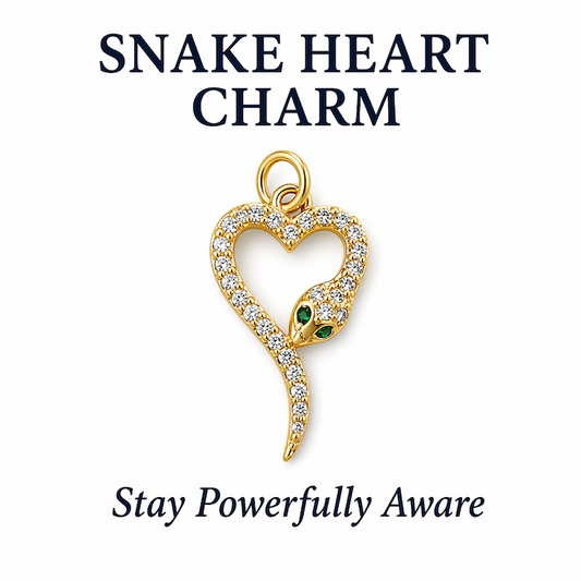 Snake Heart Charm