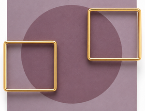 SQUARE Charm Holder Clips (Set of 2) GOLD