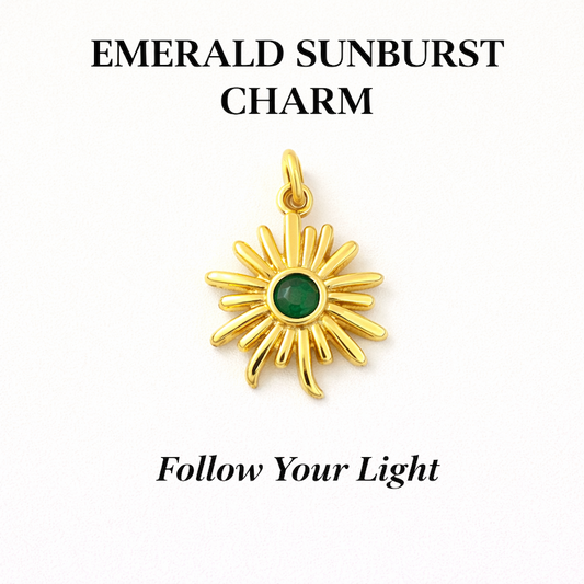 Emerald Sunburst Charm