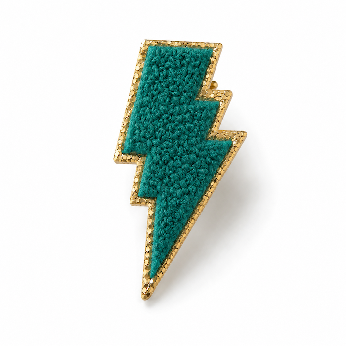 Teal Lightning Bolt Brooch (CORE COLLECTION)