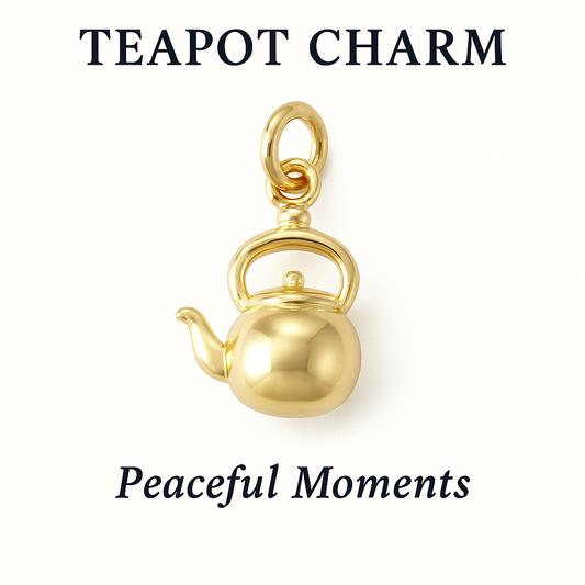 Tea Pot Kettle Charm GOLD – Peaceful Moments