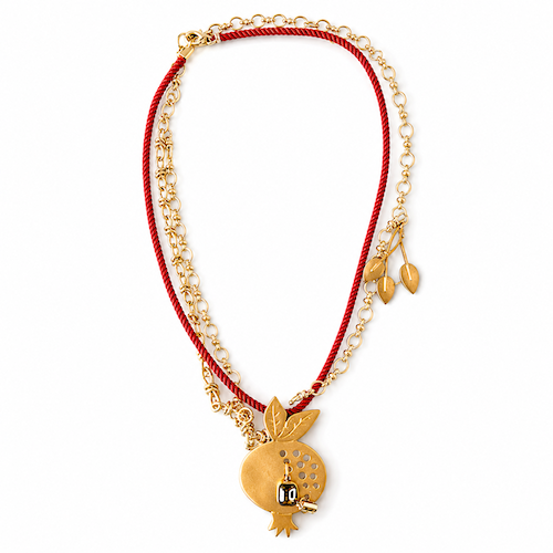 Turkish Pomegranate Double Chain Red Cord Necklace (SURPRISE)
