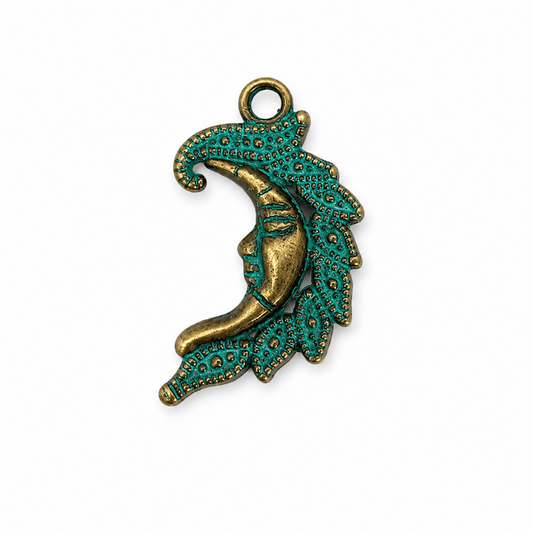 Half Moon Crescent Charm - Antiqued Finish (SURPRISE)